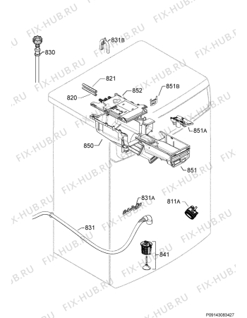 Взрыв-схема стиральной машины Electrolux RWP105205W - Схема узла Hydraulic System 272